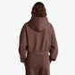 SPORTY & RICH | H&W CREST CROPPED HOODIE { BROWN