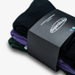 Superkicks | CREW SOCKS  { BLACK/PURPLE/GREEN