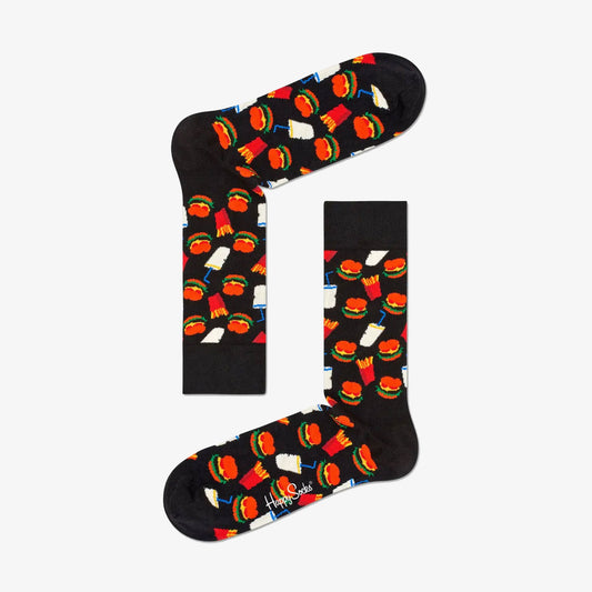 Happy Socks | HAMBURGER SOCK  { BLACK