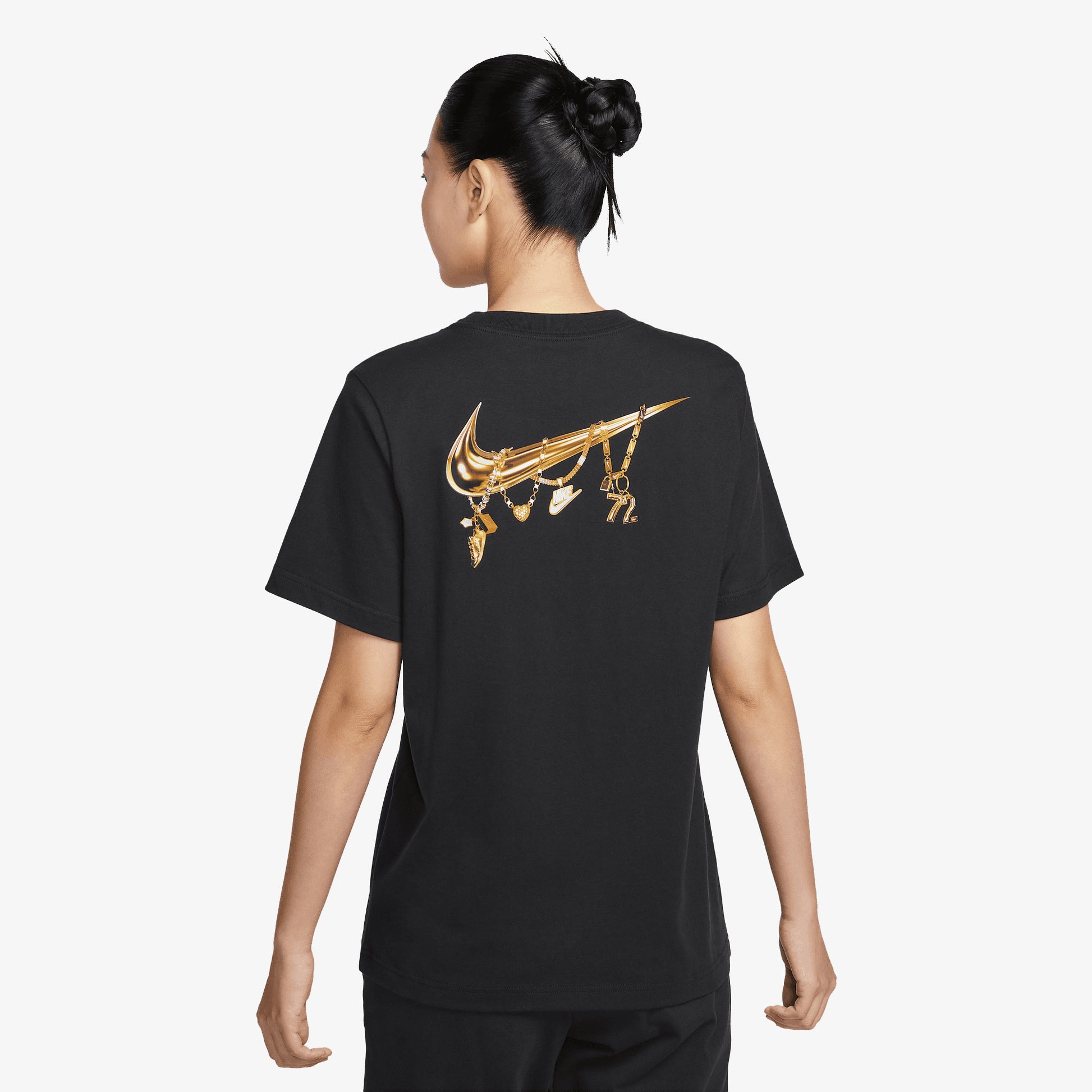 NIKE LOOSE SHORT-SLEEVE GRAPHIC T-SHIRT BLACK