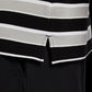 NIKE | CLUB STRIPED POLO T-SHIRT { BLACK/WHITE