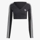 Adidas Originals | ADICOLOR CLASSICS 3-STRIPES BUTTON LONG SLEEVE TEE  { BLACK