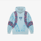 F A R A K | REMINISCENCE HANDMADE HOODIE { BLUE