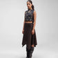 ALMOST GODS | PANEL SKIRT { BROWN