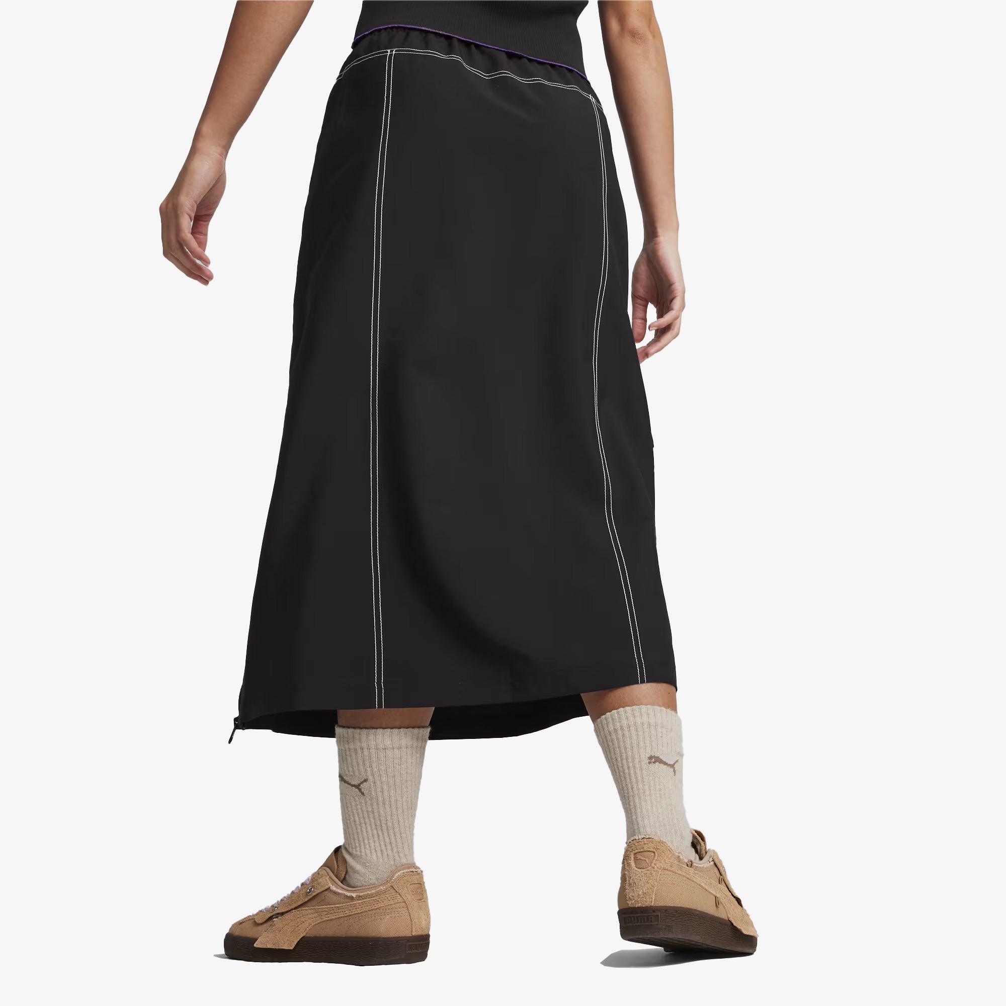 Buy Puma Black X-Girl Midi Skirt for Women Online | Superkicks