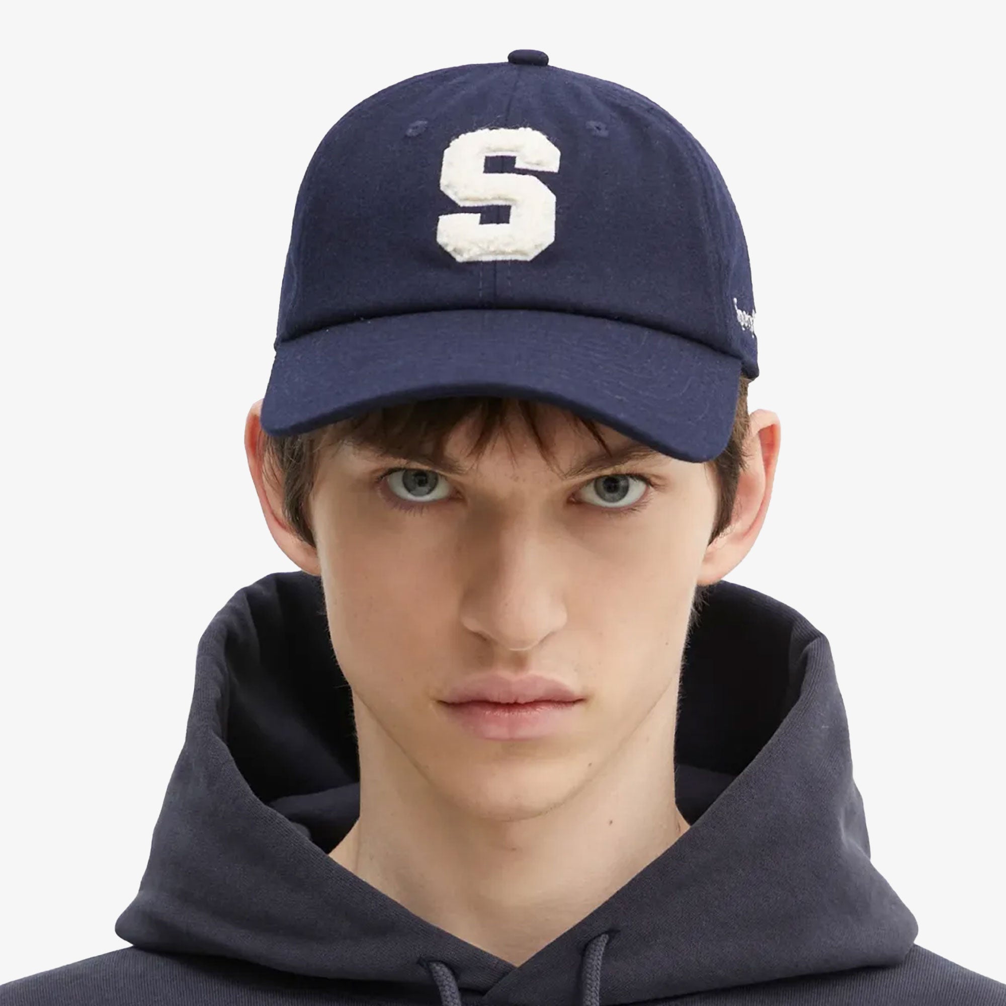 SPORTY & RICH | BOUCLE S WOOL CAP { NAVY – Superkicks