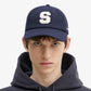 SPORTY & RICH | BOUCLE S WOOL CAP { NAVY