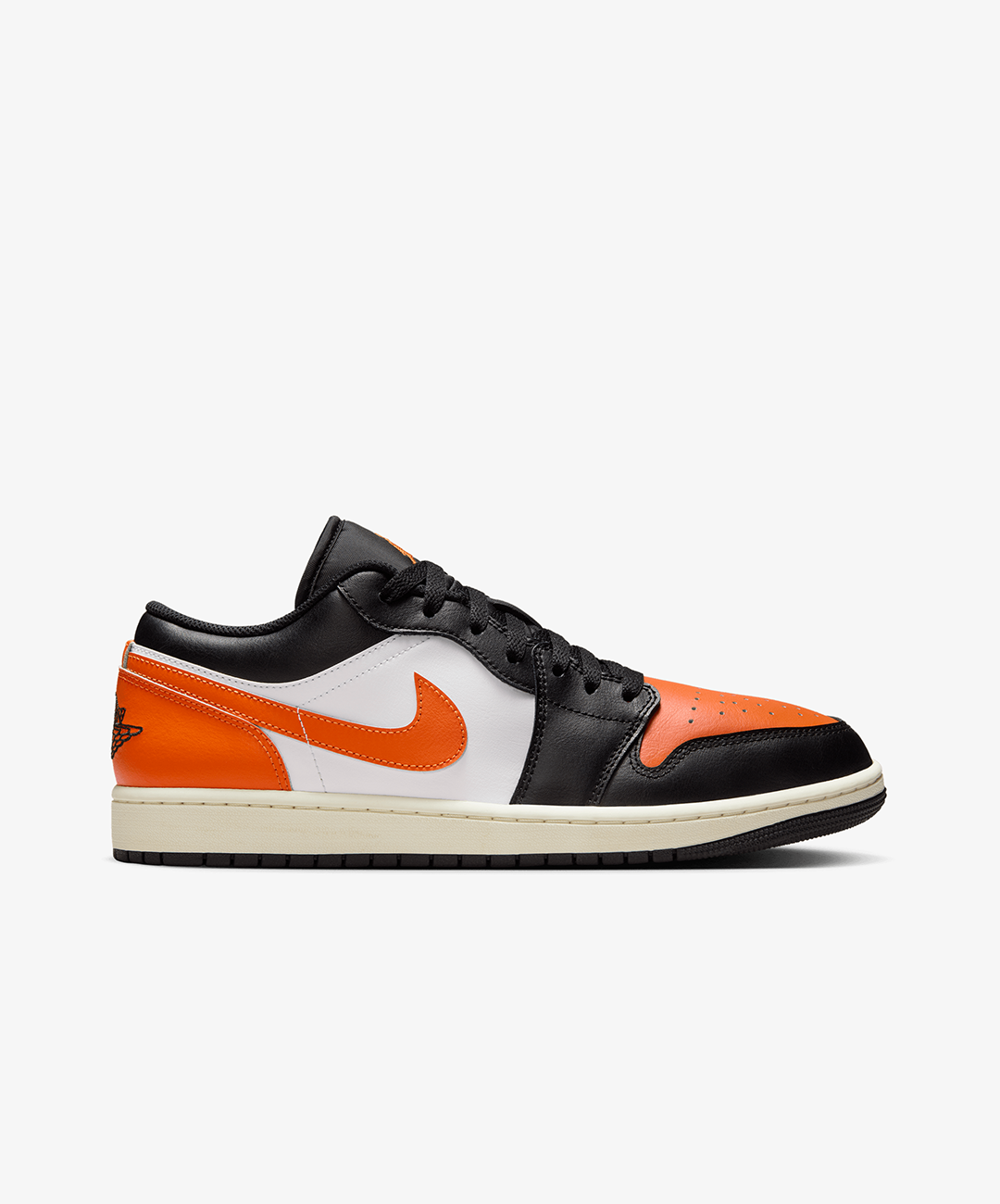 JORDAN | AIR JORDAN 1 LOW { BLACK/STARFISH-WHITE-SAIL