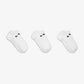 NIKE | PERFORMANCE LIGHTWEIGHT TRAINING NO-SHOW SOCKS (3 PAIRS) { WHITE/WHITE