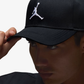 Jordan | RISE STRUCTURED CURVED-BILL HAT { BLACK/WHITE