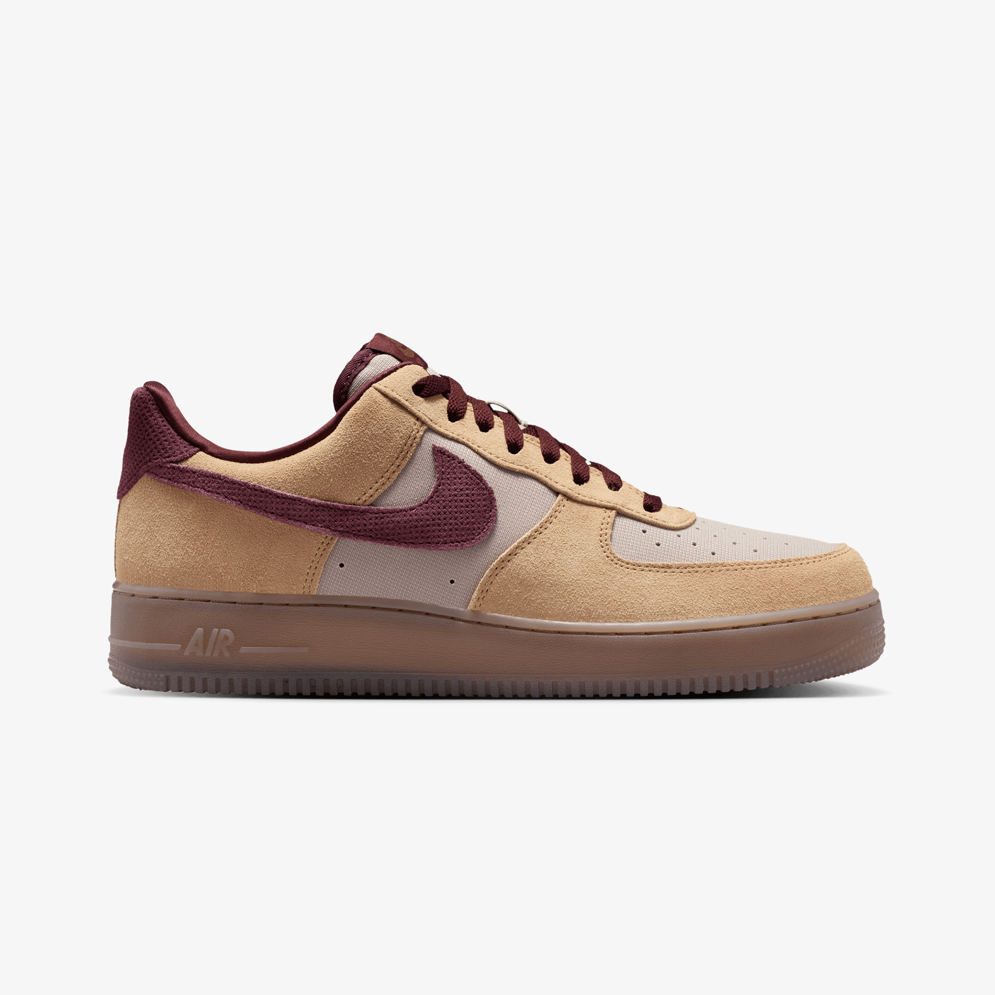 Nike | AIR FORCE 1 '07 PREMIUM { LINEN/BURGUNDY CRUSH-MOON PARTICLE