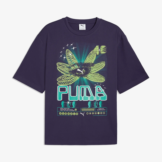PUMA | HOUSE OF GRAPHICS BOXY TEE { DEEP PLUM