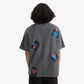 F A R A K | JAROKHA BLOCK PRINT T-SHIRT { GREY/GREY
