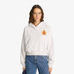 SPORTY & RICH | NY CREST CROPPED HOODIE { GRAY/GOLD