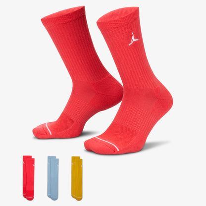Jordan | EVERYDAY CREW SOCKS (3 PAIRS)  { MULTI-COLOR