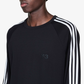 Y-3 | LONG SLEEVE TEE 3-STRIPES { BLACK
