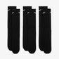 NIKE | EVERYDAY LIGHTWEIGHT TRAINING CREW SOCKS { BLACK/WHITE
