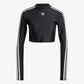 Adidas Originals | 3-STRIPES CROPPED LONG SLEEVE TEE  { BLACK