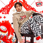 Icecream | KIRIGAMI RUNNING DOG FLOCK HOODIE  { BEIGE