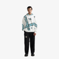 F A R A K | COSMIC BLOCKPRINT HOODIE { WHITE