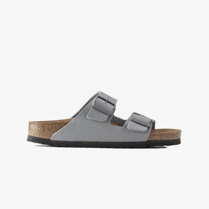 Birkenstock | ARIZONA VEGAN MEN TEXTILE  { GRAY/STONE COIN
