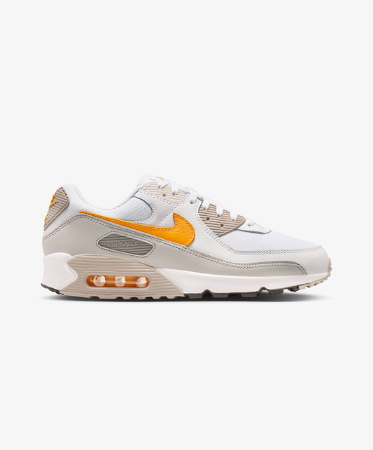 Nike | AIR MAX 90 { WHITE/LASER ORANGE-COLLEGE GREY