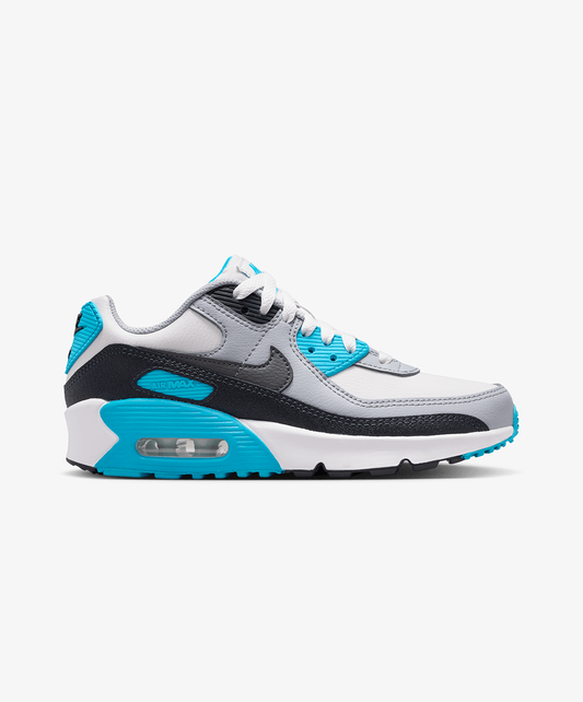 Nike | AIR MAX 90 LTR { PLATINUM TINT/IRON GREY-BLUE LIGHTNING