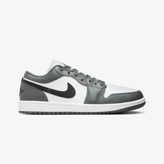 JORDAN | AIR JORDAN 1 LOW { WHITE/BLACK-IRON GREY