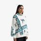 F A R A K | COSMIC BLOCKPRINT HOODIE { WHITE
