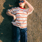 SUPERKICKS | PINSTRIPE TEE { CREAM