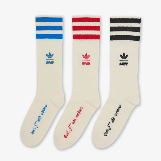 Adidas Originals | AVAVAV CREW SOCKS { CREAM WHITE/BLACK/BETTER SCARLET/BLUE BIRD