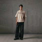 ALMOST GODS | DEBRIS BOXY POLO { BEIGE