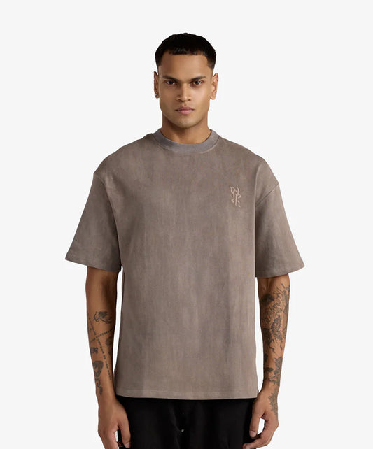 F A R A K | BASICS GREY BAGRU T-SHIRT { GREY