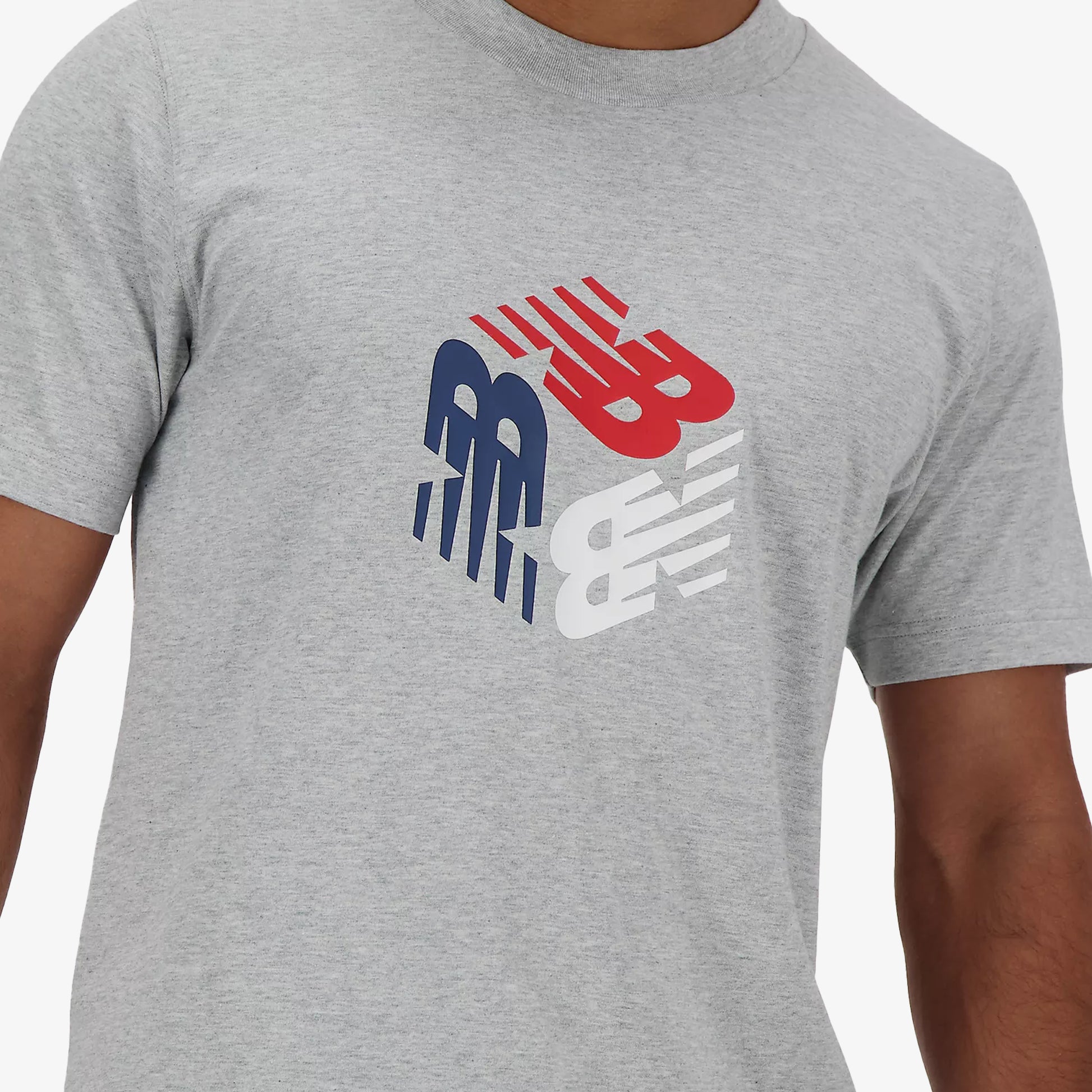 Buy New Balance Grey Sport Box Logo T-shirt for Men Online