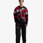F A R A K | HALLUCINATION KNITTED SWEATSHIRT { RED/BLACK