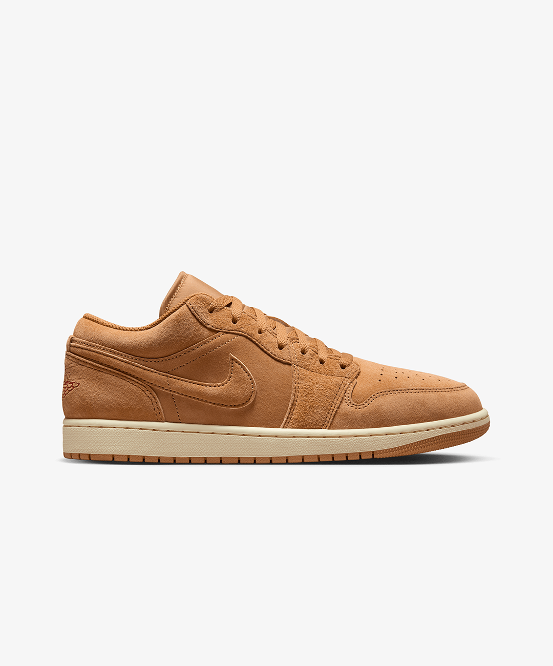 JORDAN | AIR JORDAN 1 LOW SE { FLAX/FLAX-VARSITY RED-MUSLIN