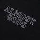 ALMOST GODS | LOGO PANEL HOODIE IN BLACK AND WHITE { BLACK/WHITE
