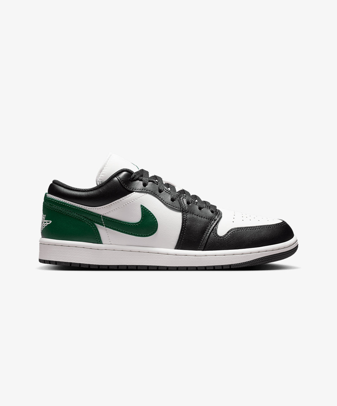 JORDAN | AIR JORDAN 1 LOW { BLACK/SUMMIT WHITE-GORGE GREEN