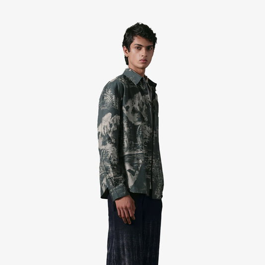 ALMOST GODS | THE TERRAIN RELAXED SHIRT IN MILITARY { OLIVE