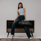 SUPERKICKS | CROP TOP { LIGHT BLUE
