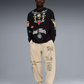PUMA | SWISH N' INK LONG SLEEVE OVERSIZED BASKETBALL TEE { BLACK