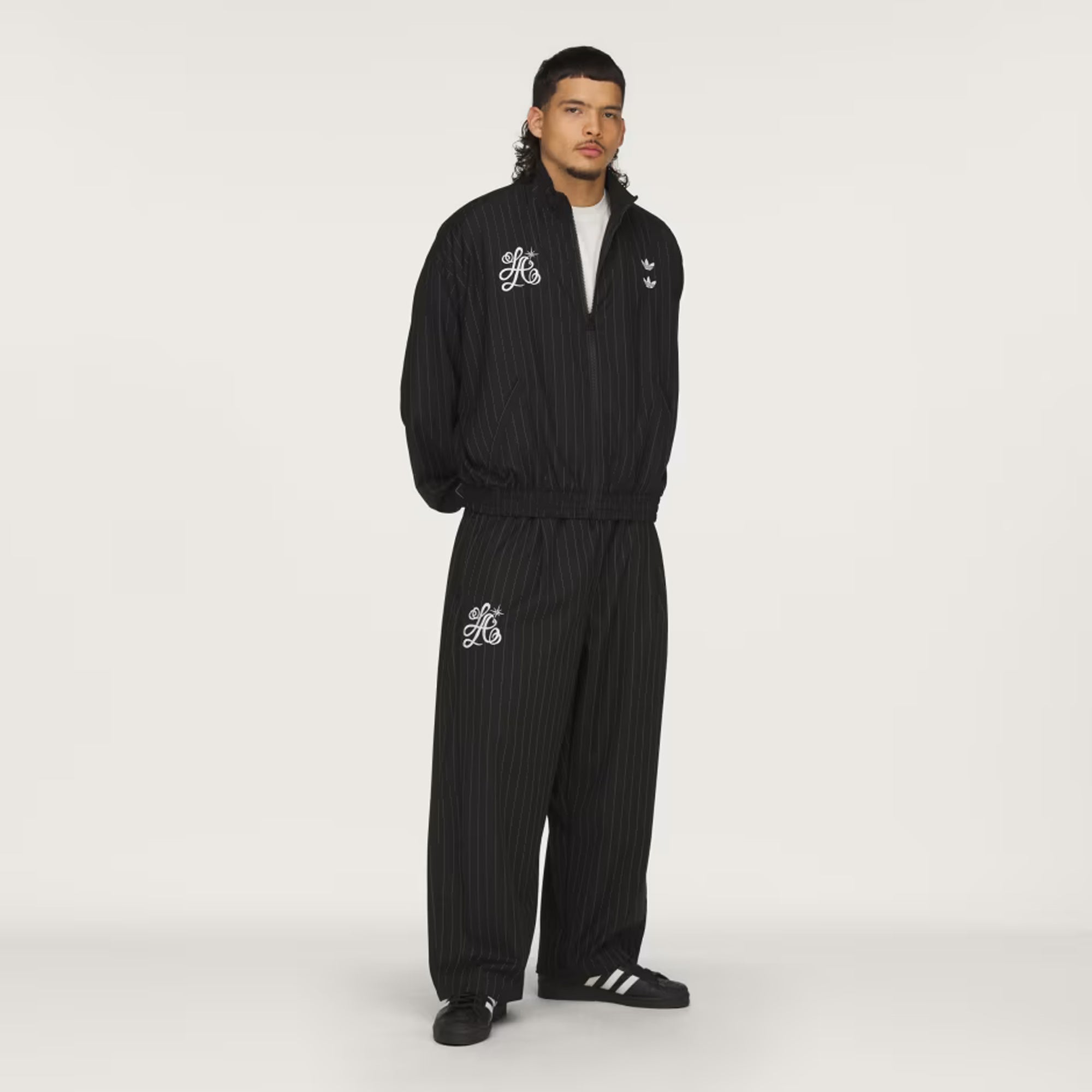 ADIDAS ORIGINALS | x CHAVARRIA PINSTRIPE TRACK JACKET { BLACK