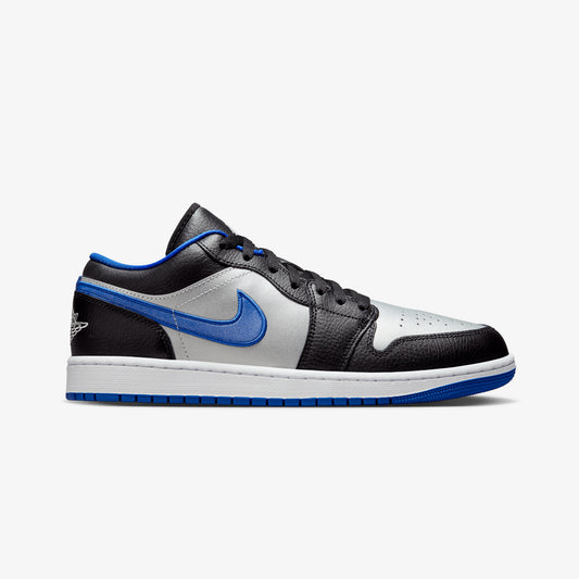 JORDAN | AIR JORDAN 1 LOW { BLACK/WHITE-GAME ROYAL-MTLC PLATINUM