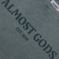 ALMOST GODS | STONEWASHED ALMOST GODS TEE IN GRANITE { GREY/CBLACK
