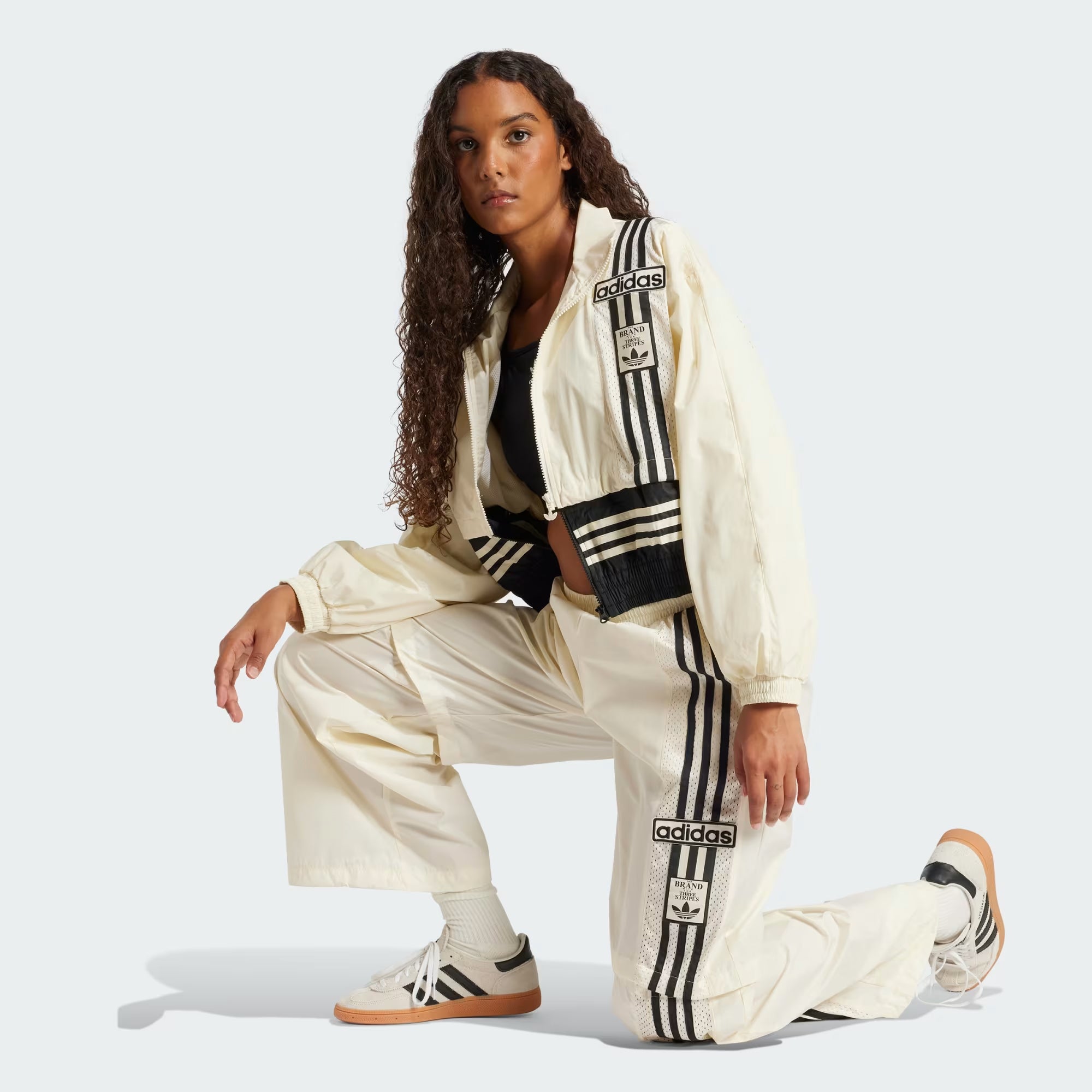 アウターその他 ADIDAS Adibreak Woven Two-in-One Track Top Cream White Black Adibreak Woven Two-In-One Track Jacket White