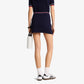SPORTY & RICH | SERIF LOGO MINI CABLE SKIRT { NAVY