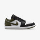 JORDAN | AIR JORDAN 1 LOW { BLACK/WHITE-MEDIUM OLIVE