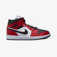 JORDAN | AIR JORDAN 1 MID { BLACK/BLACK-GYM RED