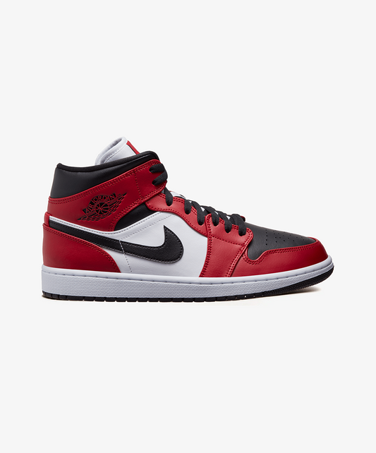 JORDAN | AIR JORDAN 1 MID { BLACK/BLACK-GYM RED