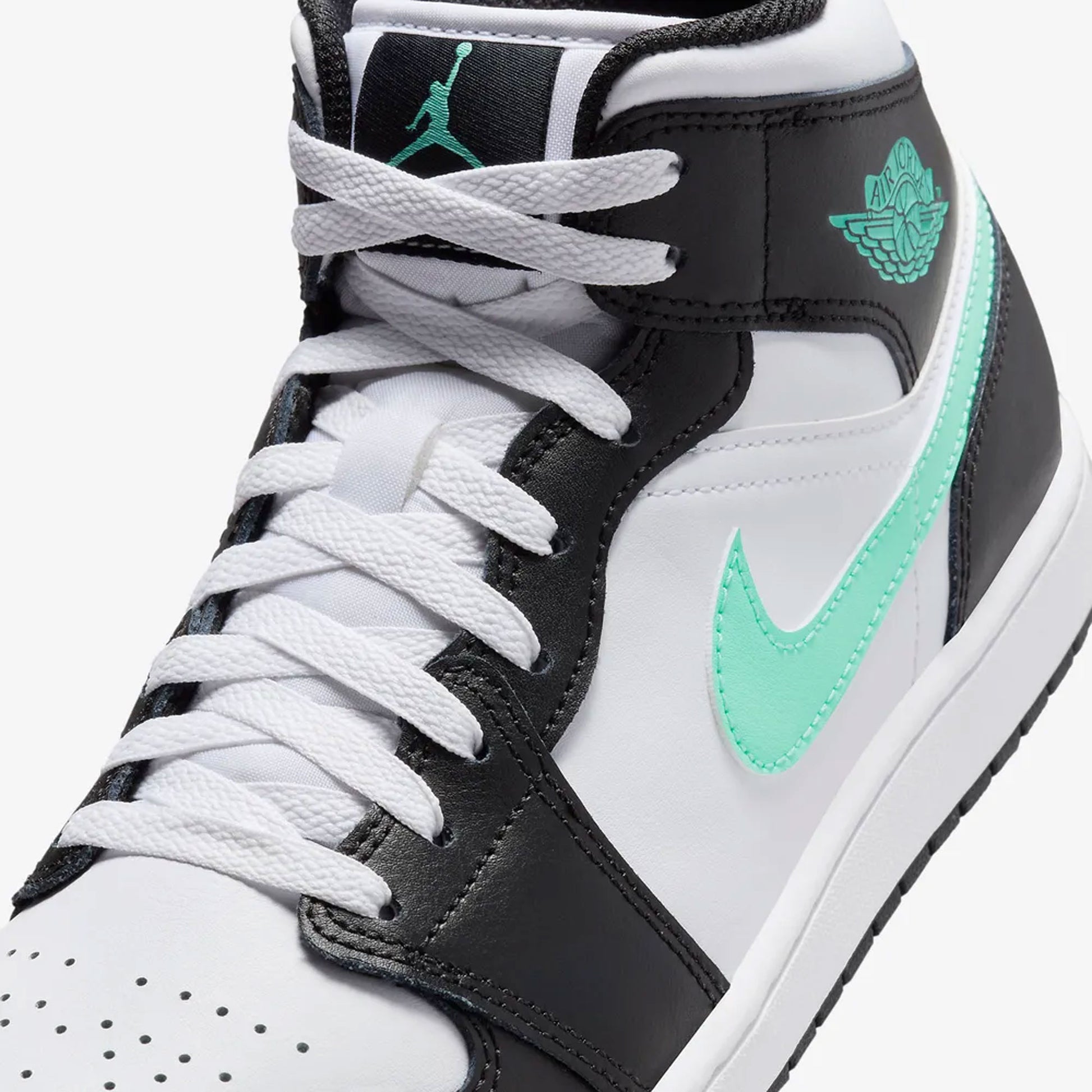 Jordan AIR JORDAN MID WHITE/GREEN GLOW-BLACK – Superkicks